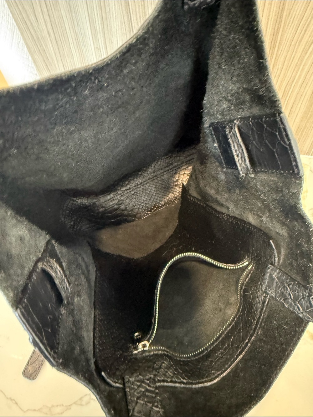 A.P.C. Maiko Embossed Snake-Effect Leather Shopping Tote - Black - Picture 7 of 7